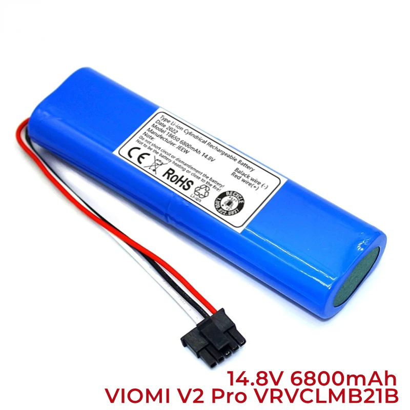 14,8 V 6800mAh 18650 bateria de Lítio-Batterij Voor Viomi V2 Pro,VRVCLMB21B ,Xiaomi STYJ02YM