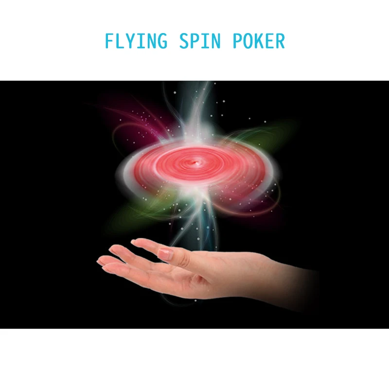 1pc magia venda quente suspenso rotação magia poker voando cartão de adultos magia adereços