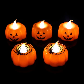 1/2/3pcs Abóbora Luz da Vela Festa de Halloween fontes de Luzes LED Lanterna Lâmpada Ornamentos Adereços Halloween Decorações para o Lar