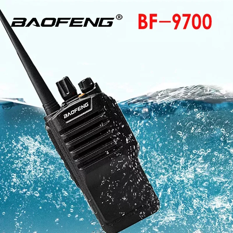 2pc Baofeng Original walkie talkie bf-9700 5watt impermeável duas vias de rádio BAOFENG bf9700 1800mAh móvel de longo alcance presunto rádios