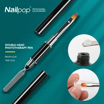 1/2PCS Profissional de Pincéis Para Nail Art Manicure Gel UV de Escova Caneta de Nail Art de Pintura, Desenho Pincel Fototerapia Ferramentas