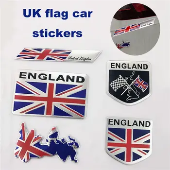 1/3 de Pcs Dia Nacional 3D do Carro de Metal Etiquetas Auto-Adesivas Britânico União Jack Bandeira do reino UNIDO