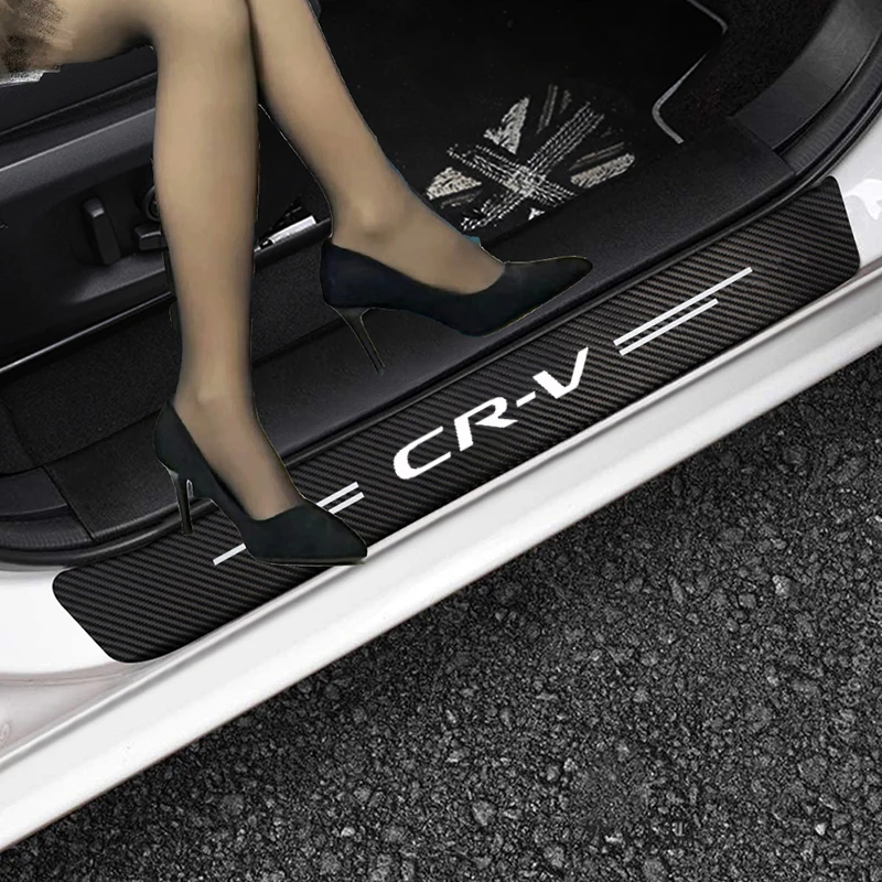 4pcs Adesivo de Carro de Fibra de Carbono para Honda CRV CR V 2 3 4 5 2021 2020 2019 2018 2017 2016 2015 2014 2013 2012 - 2002 Acessórios