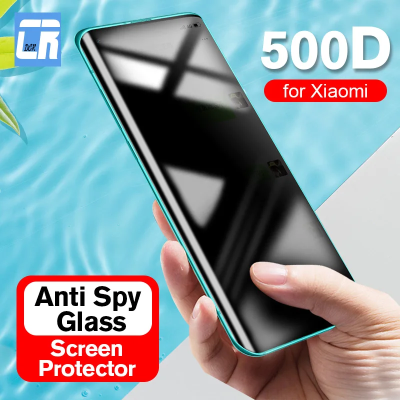 500D Cobertura Total Privacidade Protetor de Tela para Xiaomi 10 9T 10T Pro Anti Espião de Vidro Temperado para Redmi Nota 11 10 9 8 7 K50 Pro 0