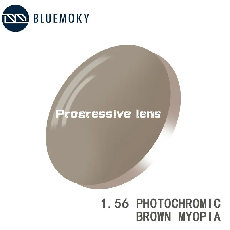BLUEMOKY Prescrição as Lentes fotocromáticas 1.56 1.61 1.67 Hipermetropia Miopia Óptico da Lente Multifocal Progressiva de Lentes Fotossensíveis 0