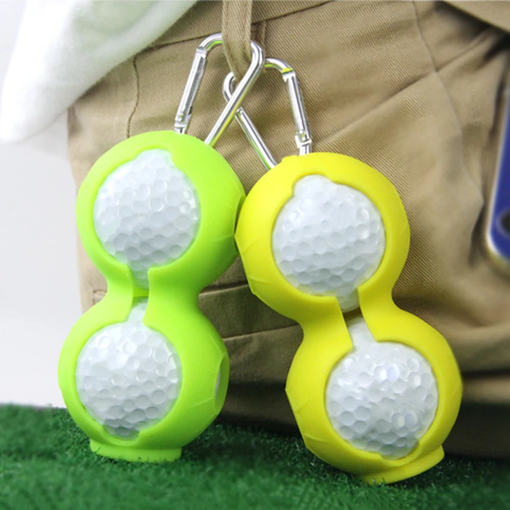 Bola de golfe de Proteção de Acessórios de Golfe de armazenamento Chaveiro Manga Saco de Bolas de Titular Tampa de Silicone Cintura 2 Soft
