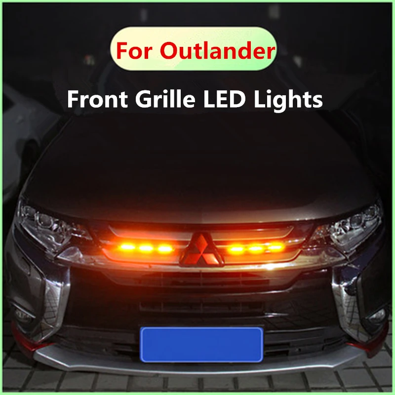 Carro de Luz Grade de Luzes Diurnas Modificação Externa Acessórios Para Mitsubishi Outlander 2013-2022 luzes Decorativas