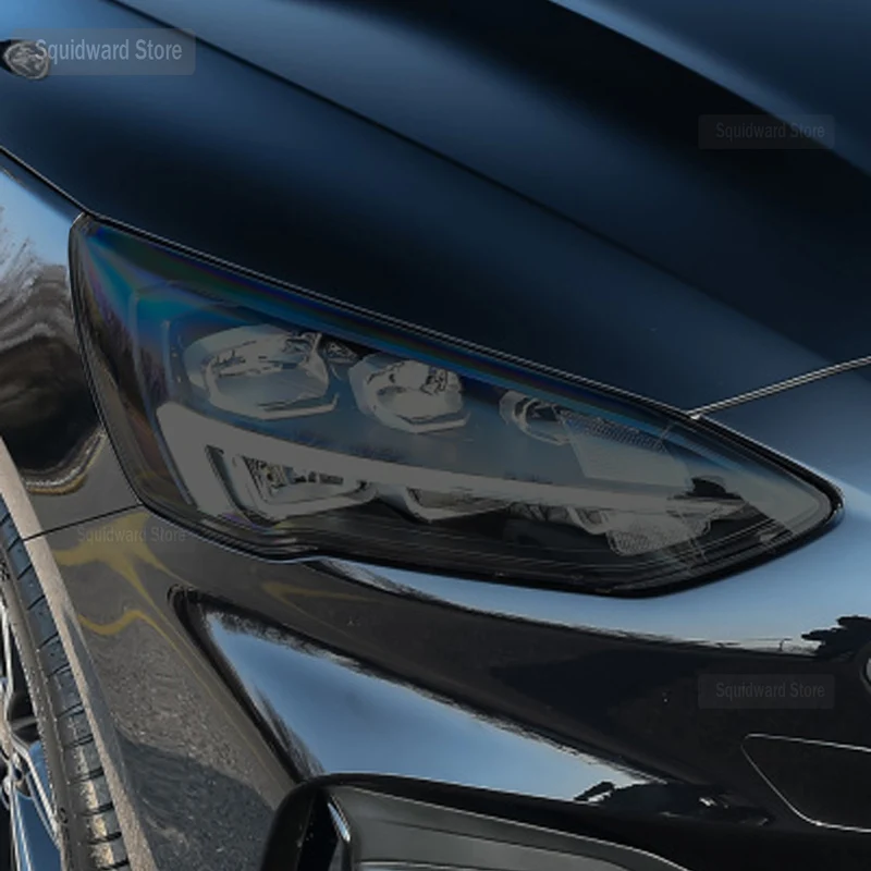 Carro FrontHeadlamps Fumado Preto TPU película Protetora Anti-risco Reparação de película Autocolante Para Ford Focus 4 MK4 2019 2020 Accessorie