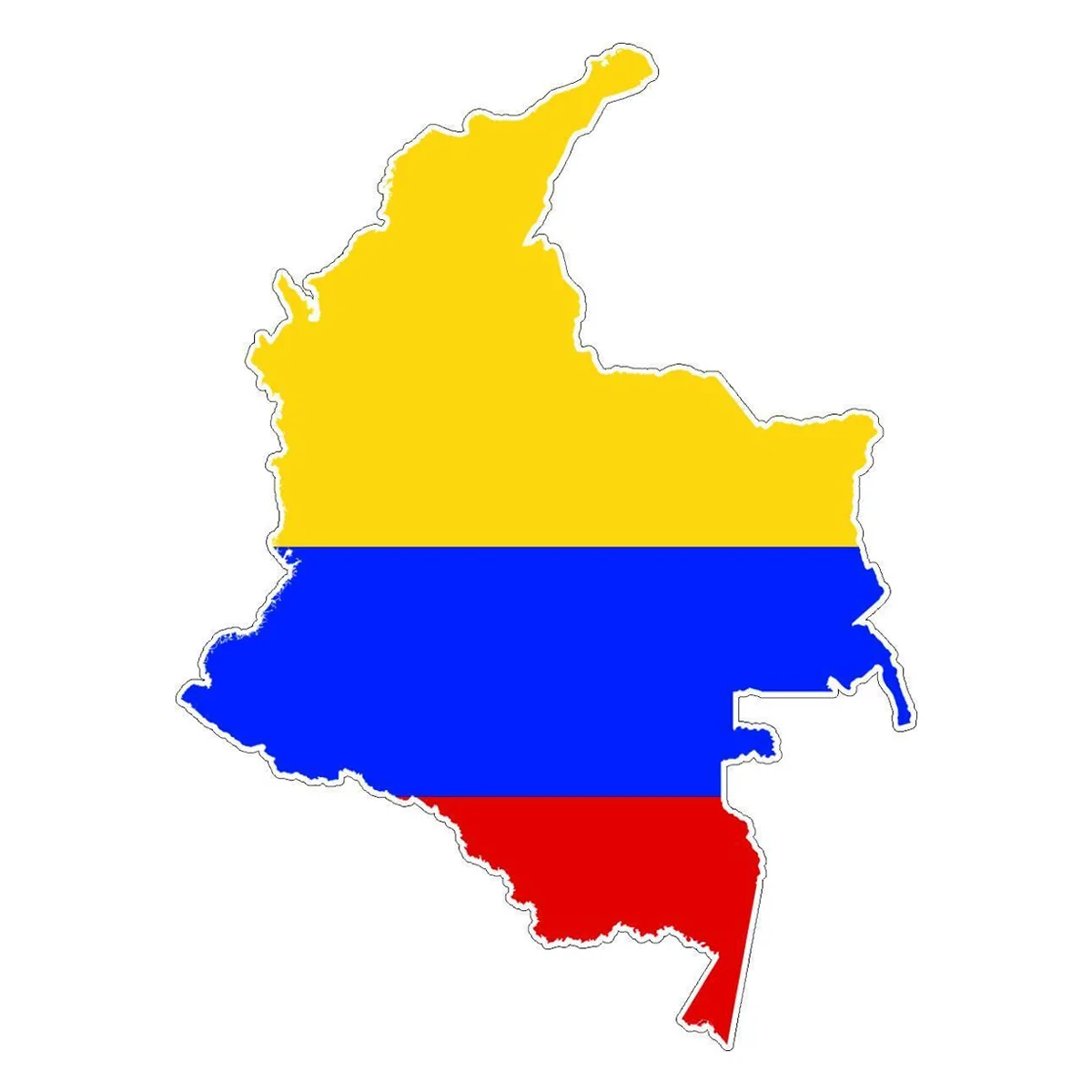 Colombiano Bandeira Mapa Adesivos Patriotismo Nacional de Vinil Pvc de Moto Guarnição de Auto Peças 13cm