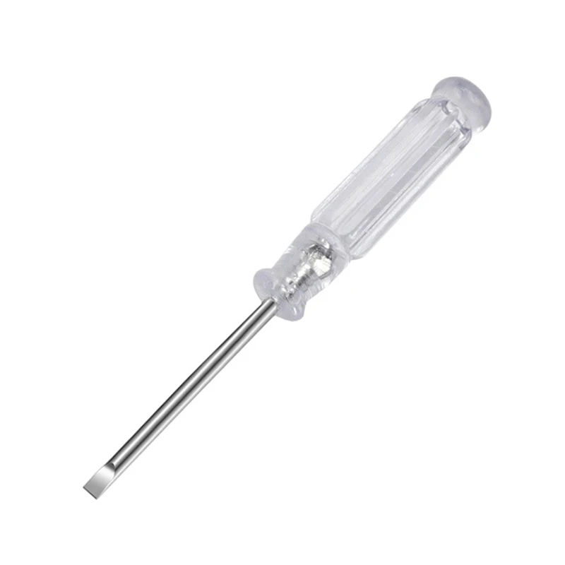 Cristal transparente chave de Fenda 3,0 mm de Fenda /Phillips chave de Fenda com cabo de Plástico & Lâmina de Aço Carbono Ferramenta Manual