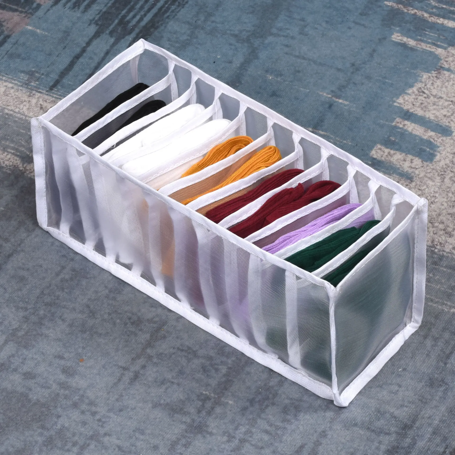 Cueca Sutiã caixa de armazenamento de 4 cores gaveta de armazenamento de caixa de cueca cachecol, meias sutiã gaveta linha divisória