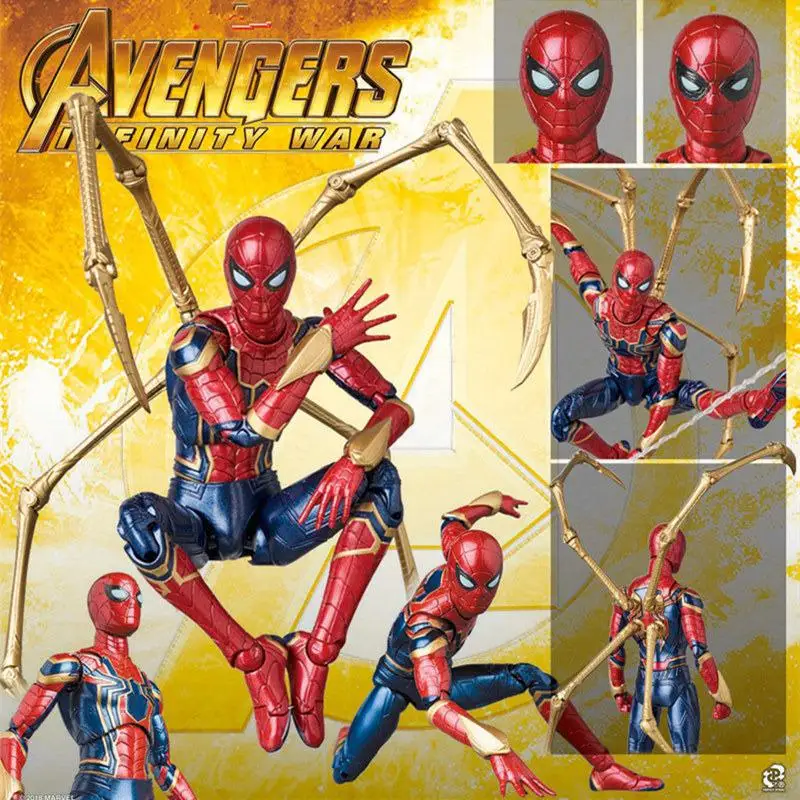 Disney Ferro Homem Aranha Figura de Ação Brinquedos, Os Vingadores Infinito de Guerra Peter Parker Herói Estatueta Ornamentos Modelo de Presente para as Crianças