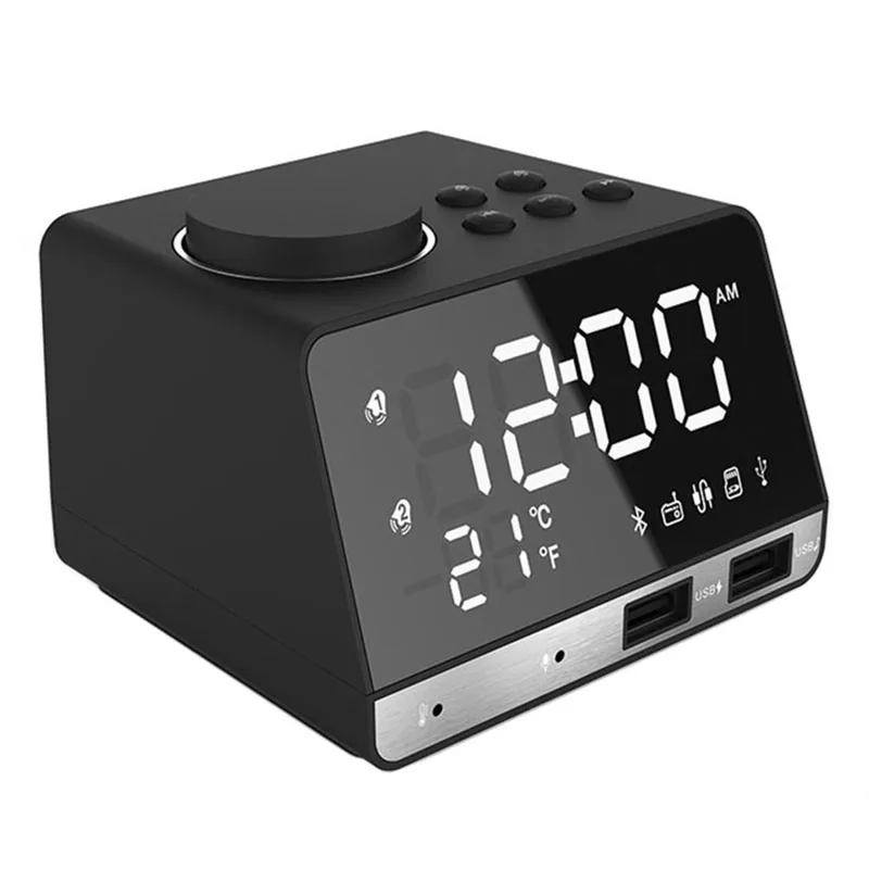 Frete grátis APQ K11-falante Bluetooth Rádio-Relógio carregamento telefone tablet de áudio da música visor do relógio de presente de LED