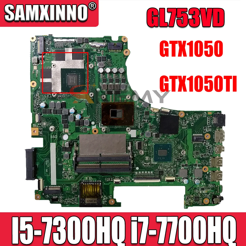 GL753VD placa-mãe Para ASUS ROG Strix GL753V GL753VE FX73V Laptop placa-Mãe I5-7300HQ i7-7700HQ CPU GTX1050 GTX1050TI GPU