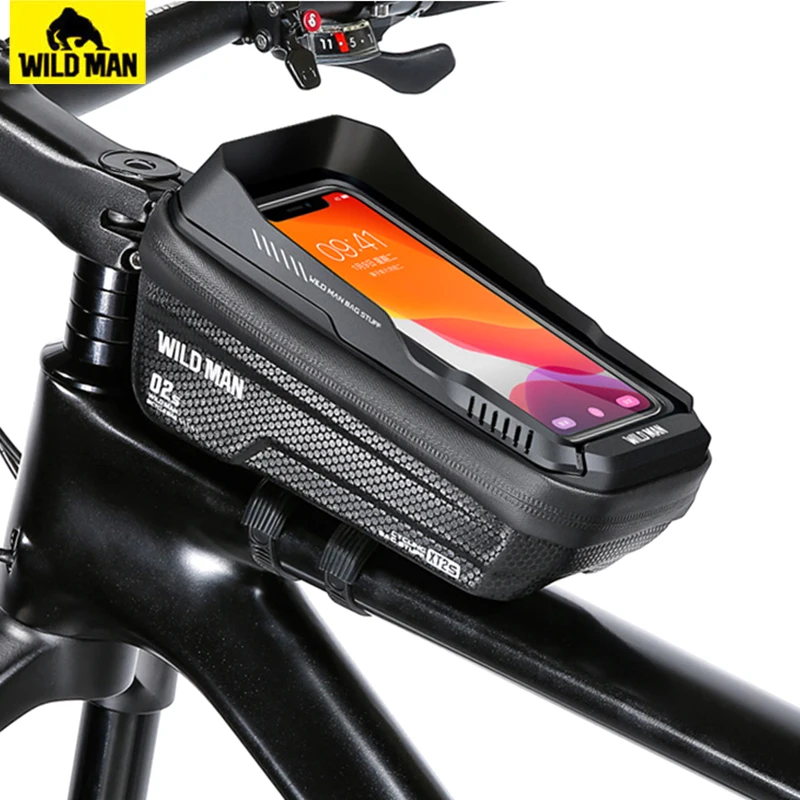 HOMEM SELVAGEM Moto Saco de Tela de Toque Frontal da Bicicleta Saco Impermeável Casos de Telefone de 6.8