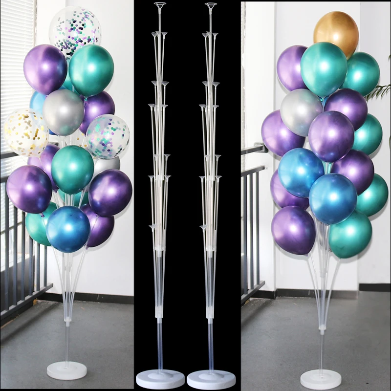 Menina De Festa De Aniversário, Balões Stand Balão Suporte Plástico Do Balão Vara Festa De Aniversário, Decorações De Casamento Em Balão De Chuveiro Do Bebê 0