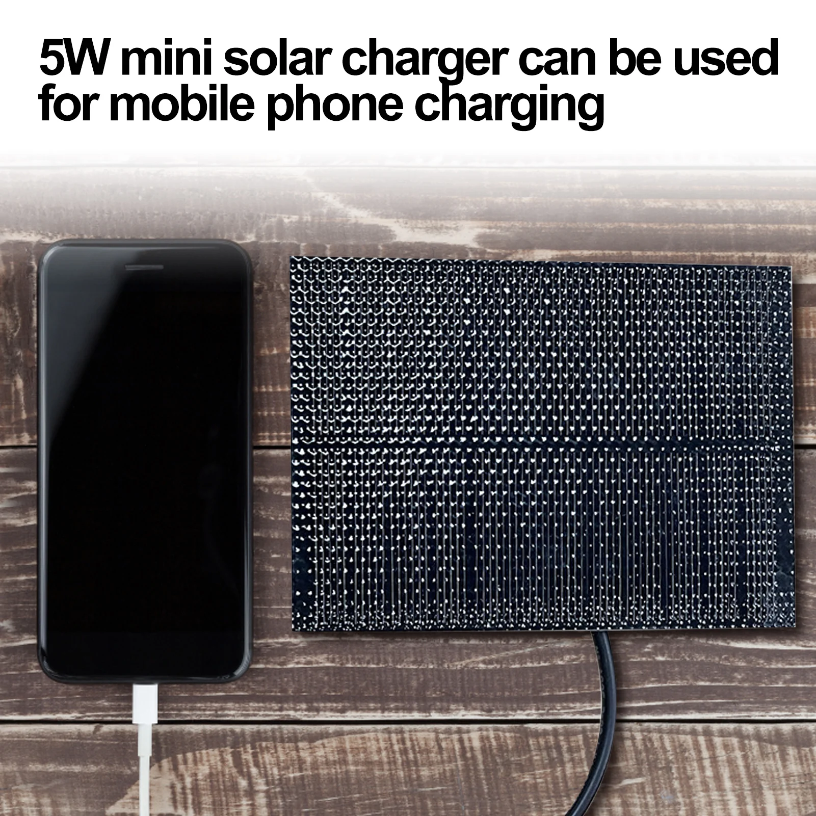 Mini Painel Solar de USB Carregador de 5V 5W ForIphoneSamsung do Banco do Poder Solar Interface USB Carregador Solar Portátil Acessórios