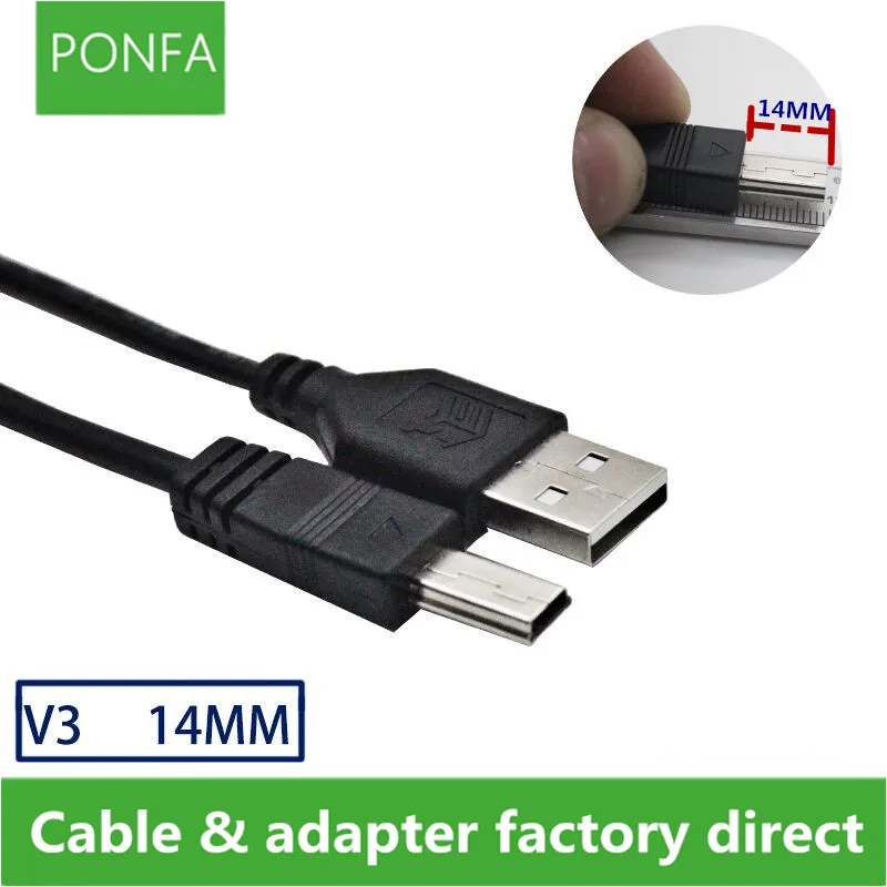 Mini USB 2.0 A Macho para Mini 5 Pin B Carga de Dados Cabo Adaptador Para MP3 Mp4 Câmera Digital telefone 14mm Ficha Longa 0