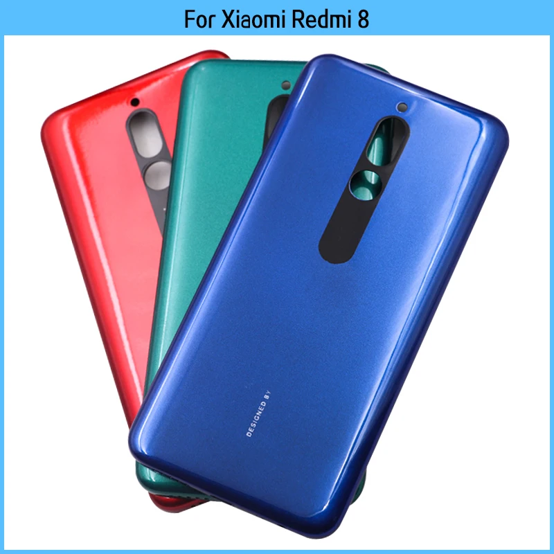 Novo 6.22 Para o Xiaomi Redmi 8 de Bateria de Plástico da Tampa Traseira Porta Traseira do Painel Para Redmi8 Habitação Caso a Tampa da Bateria Não NFC Substituir