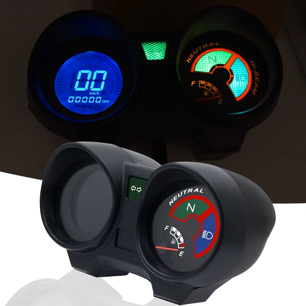 Novo LCD Digital Eletrônica de Velocidade da Motocicleta Calibre de Combustível, Medidor de Velocímetro Para o Brasil TITAN 150 Honda CG150 2004-2009 Fan150