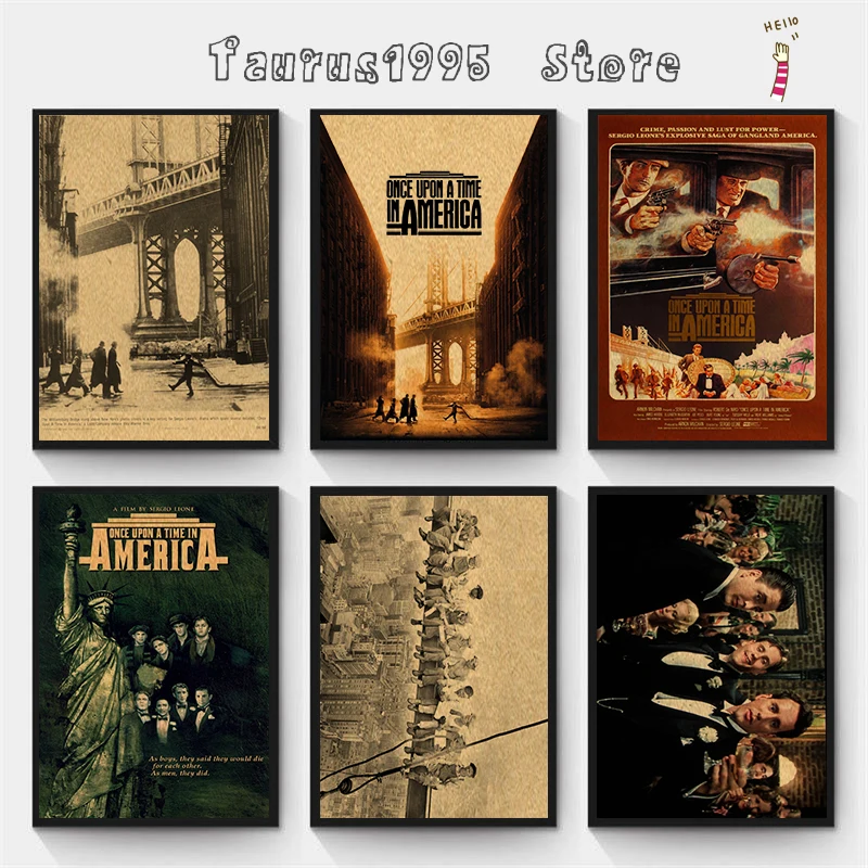 Novo Once Upon a Time in America/filme clássico poster do filme/papel kraft/bar cartaz/Poster Retro/pintura decorativa