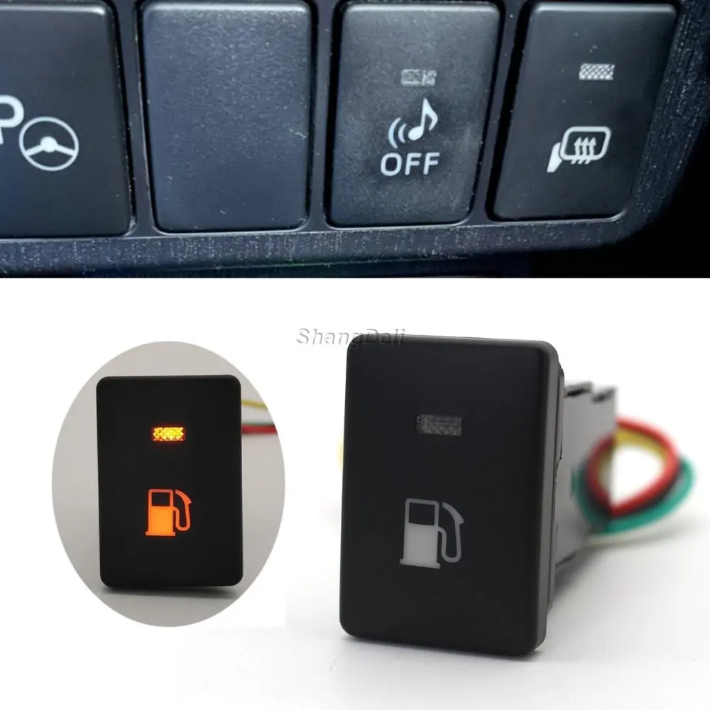 Para Toyota Camry Prius Corolla PRADO Auto DIODO emissor de Luz Volante Aquecimento nos bancos Interruptor de Controle de Combustível Tampão do depósito para a Aba Botão Abrir
