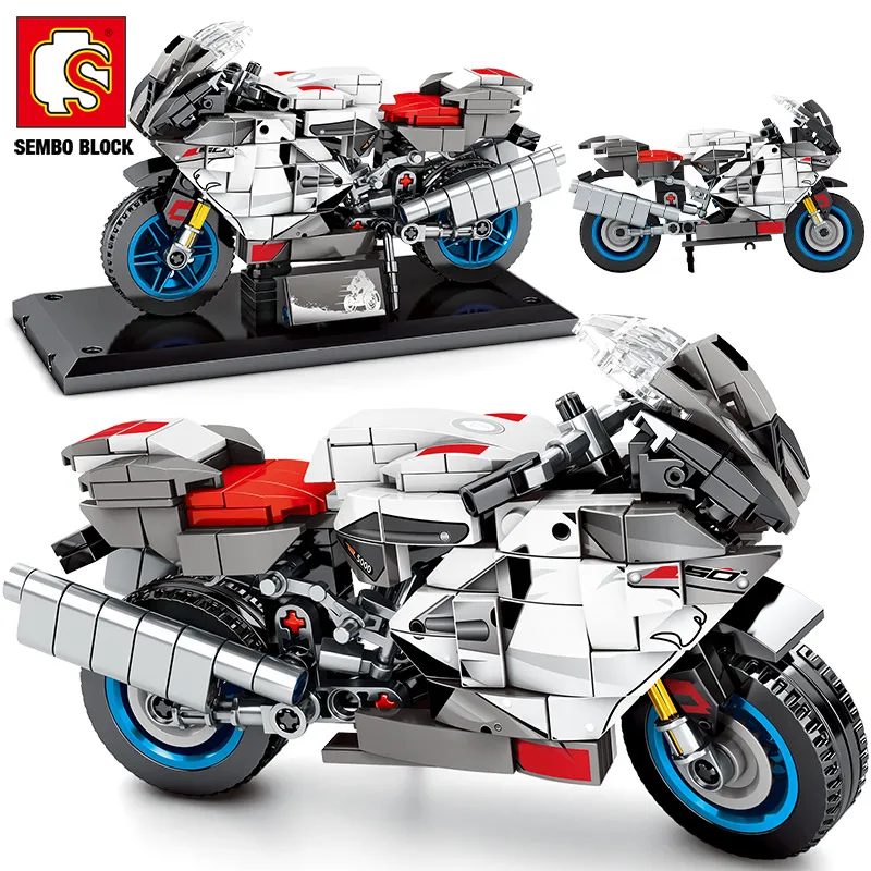 SEMBO Cidade Off-road de Moto MOC Modelo de Tijolos de Velocidade de Corrida de Moto Blocos de Construção Presentes Brinquedos Para Crianças