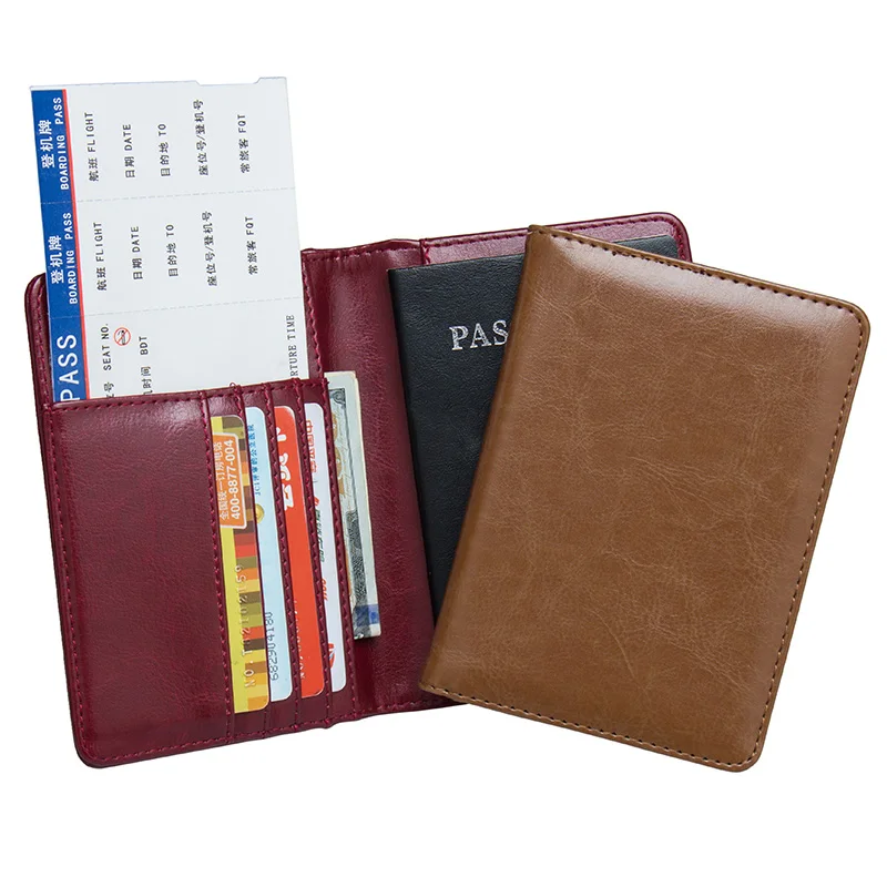 Sólido romance preto oli Moda capa de passaporte, Construído em RFID Bloqueio de Proteger as informações pessoais (personalizado disponível)