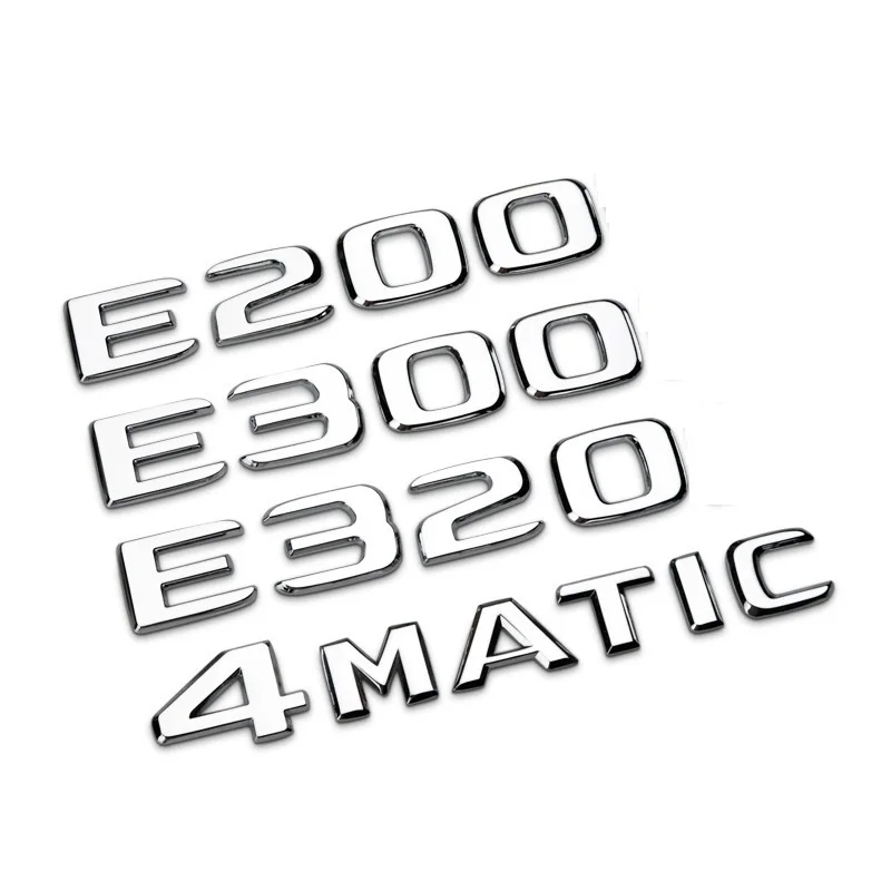 Traseira do carro de cauda, Emblema Número de letras emblema adesivo Para a Mercedes Benz GLA/E/C da Classe C180 C200 C260 E43 E260 E300 (european portuguese) E320 E400