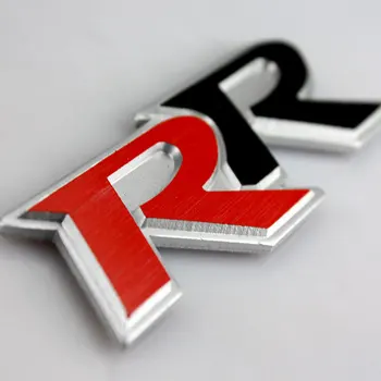 1 PCS 3D Personalizado modificado RR emblema logotipo RR traseira emblema de decoração adesivos de carros para o Civic Estilo Carro 1