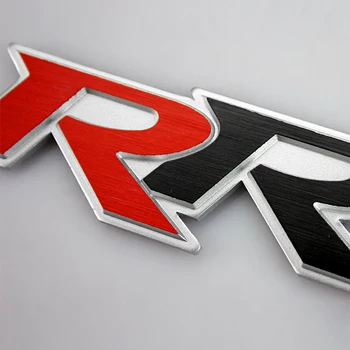 1 PCS 3D Personalizado modificado RR emblema logotipo RR traseira emblema de decoração adesivos de carros para o Civic Estilo Carro 3