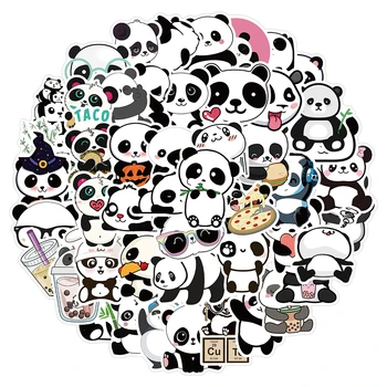 10/30/50PCS Panda Bonito dos desenhos animados de Animais Etiquetas de Bagagem Skate Bonito DIY Legal Graffiti Impermeável Engraçado Garoto de Brinquedo Adesivo Decalque