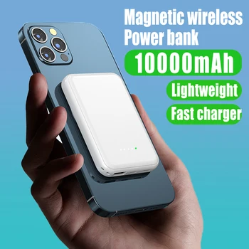 10000mAh Magnético sem Fio Powerbank Para iphone 13 12 Mini-13Pro 12Pro Max Para Alimentação Magsafe Banco do Telefone Móvel Bateria Externa