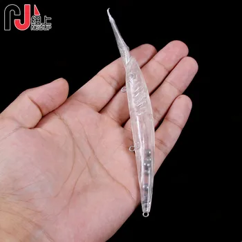 10pcs em branco, nude iscas 14,5 cm de 12,7 g de manivela lápis Minnow isca sem pintura Atrair Corpos isca de Pesca