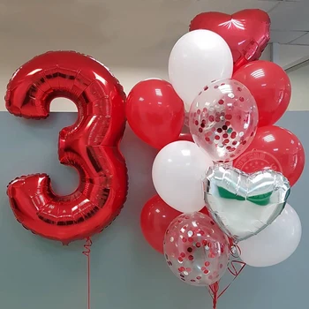 16/32/40inch Grande Número de Aniversário, Balões Rosa Número 0-9 Folha de Balão de Aniversário, Festa de Casamento, Decorações de chá de Bebê Decoração