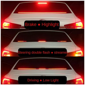 1M Estilo Carro de Alta Traseiro encosto de Luzes LED Com Sinal de volta com Luz Unverisal de Freio Automático Tiras Flexíveis coloridas