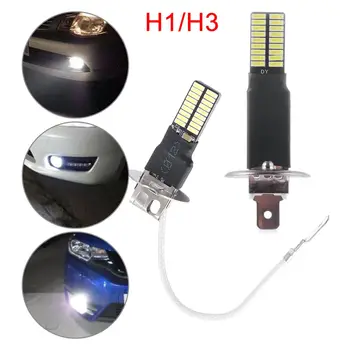 1Pc H1 H3 canbus Lâmpada LED Carro Luz de Neblina Farol 4014 36SMD 12V 6000K