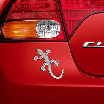 1Pcs de Carro 3D Gecko Lagarto Vara do Carro de Metal Auto Moto Emblema Emblema de Automóveis Acessórios de Estilo Carro Adesivos