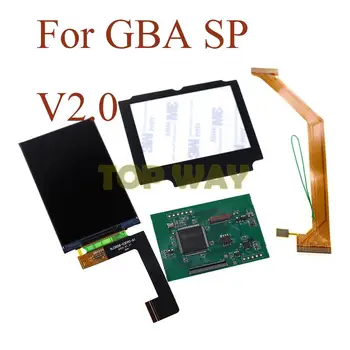 1set Destaque IPS LCD Tela V2 IPS LCD Tela Para GBA SP Realçar o Brilho do LCD Para o GameBoy Advance SP de Baixa Potência Tela