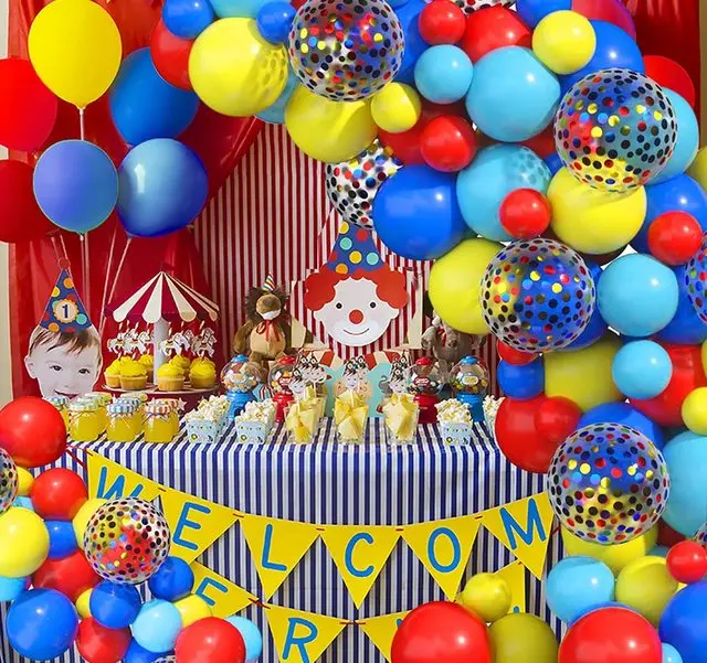 92pcs/set Clow Plim Festa Decoração de Balão Garland Arco Kit de Crianças de Aniversário pano de Fundo de Látex Ar Globos de Chuveiro do Bebê Crianças de Suprimentos 1