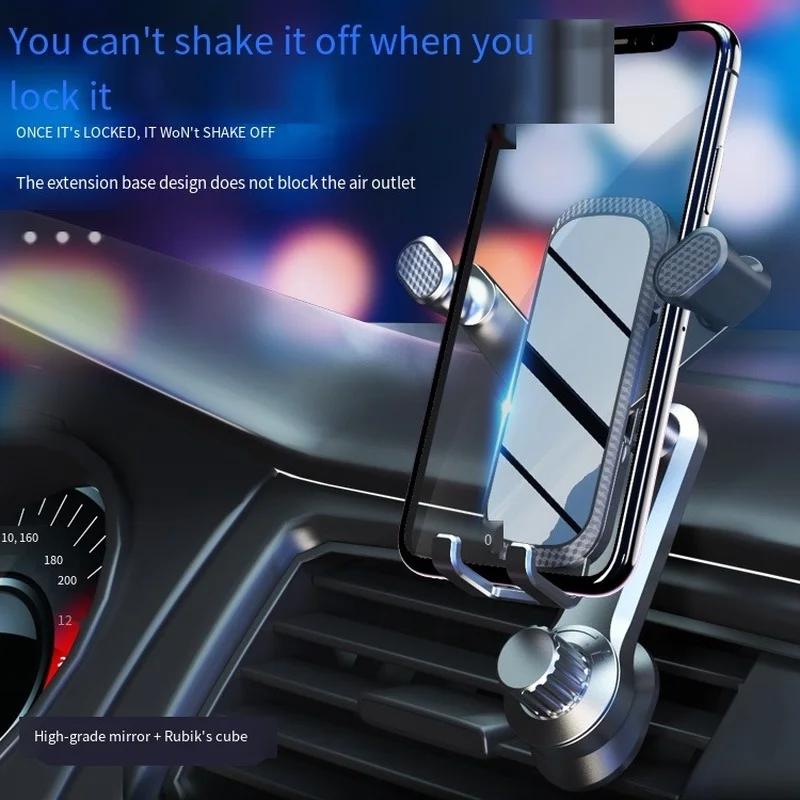 Carro Telefone de Suporte Automático da Saída de Ar do Monte Rotatable de 360 Anti-choque Móvel de Telefone de Suporte Clip Gancho Suporte para Xiaomi Huawei, Samsung 1