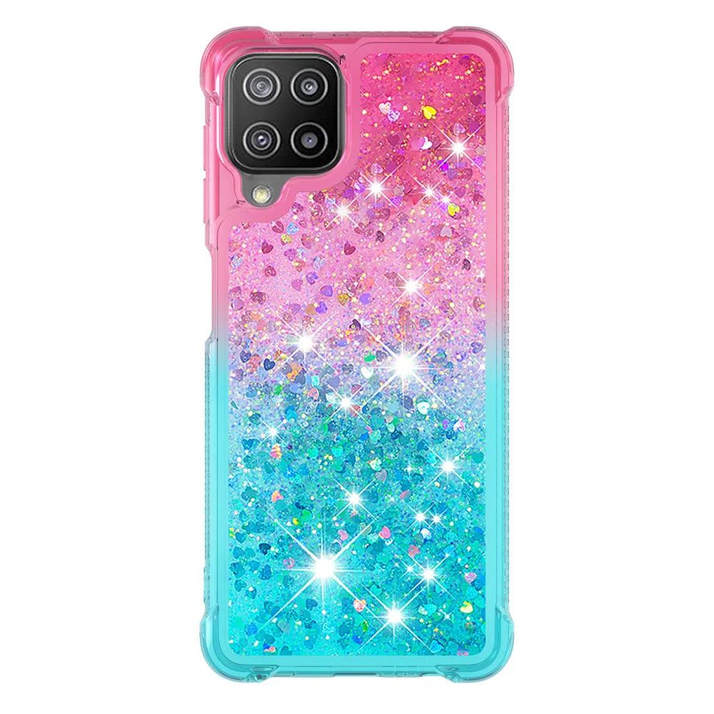 Multicolor areia movediça Glitter Case Para Samsung Galaxy M32 Caso A12 A22S 5G à prova de Choque Clara Capa de Proteção A13 A22 A42 Funda 1