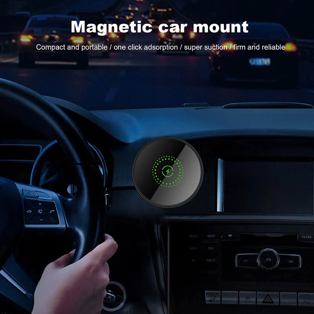 NOVO 30W Magnético Carro Carregador sem Fios para macsafe iPhone 14 13 12 Pro Max Mini Air Plus de Ventilação de Suporte de Telefone Stand PD Carregamento Rápido 1
