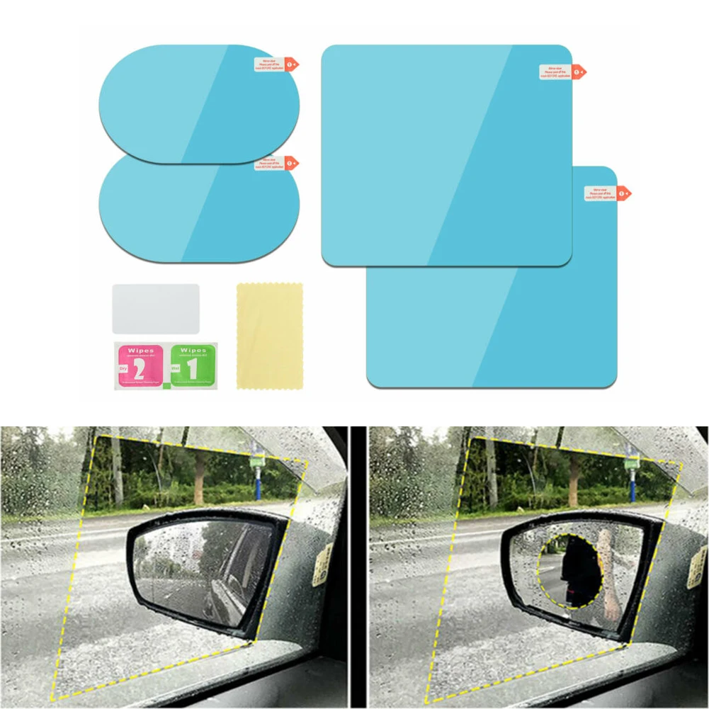 Partes do Carro espelho Retrovisor Autocolante à prova de chuva para uma Condução mais Segura Escudo Transparente Acessórios de Nevoeiro Chuva Anti-Reflexo 1