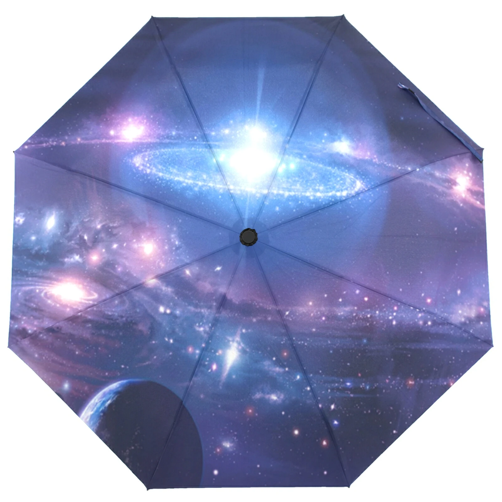 Presente Da Novidade Galaxy Espaço Nebulosa Nuvem Guarda-Chuva Chuva Mulheres De Três Guarda-Chuva Dobrável Automática Guarda-Sol Via Láctea Viagem De 8 Costelas Novo 1