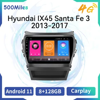 2 Din Android auto-Rádio Estéreo para HYUNDAI IX45 Santa Fe 3 o período 2013-2017 de Navegação GPS Car Multimedia Player Chefe da Unidade de Autoradio