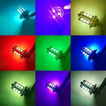 2 * H11/H9/H8 27SMD 5050 LED RGB Multicolor de Nevoeiro Luzes de Condução Bulbos de Lâmpada+Remoto RGB LEVOU Luz Lâmpadas de Estacionamento de Backup Lâmpadas