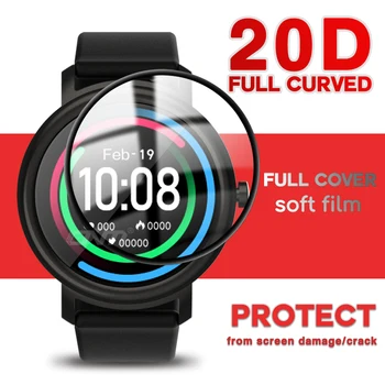 [2 Pack] 20D Protetor de Tela para MiBro Ar Lite Cor Smart watch Curva de Borda Suave Película Protetora Acessórios (Não de Vidro)