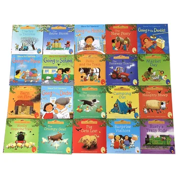 20 Livros/Set Crianças Usborne Foto Livros Para Crianças De Bebê Famosa História De Livro De Inglês Granja Contos Eary Educação Libros Quadrinhos De Arte