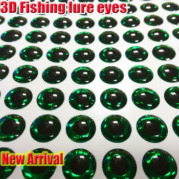 2021 NOVO 3D isca de pesca olhos de mosca de olhos escolha o tamanho:4MM 8MM--quantidade:500pcs/muito realista de pesca artificial cor de olhos:VERDES